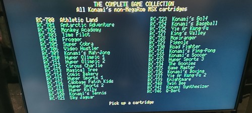 Konami cartridges msx - msx, "the