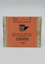 ZENITH Garanzia con custodia plastica trasparente per Orologi Oro Vintage Rarità