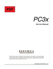 Kurzweil PC3x Service Manual with Electronic Schematics