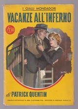 Libro i Gialli Mondadori Vacanze all'Inferno Patrick Quentin 1956 SCG1