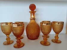 Empole + set 6 bicchieri da vino vintage incisi