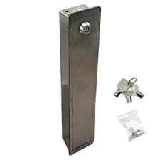 Blindino sottile inox da incasso Indem SLIM BOX con pulsante e maniglia sblocco