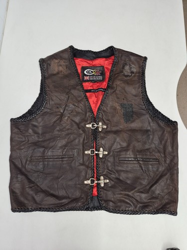 Gilet vintage pelle - vintage, 50"