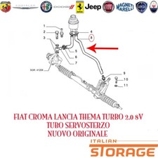 FIAT CROMA LANCIA THEMA TURBO 2.0 8V TUBO SERVOSTERZO NUOVO ORIGINALE 82409470