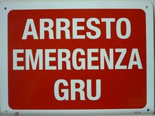 CARTELLO IN METALLO "ARRESTO
