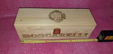 cassa di legno vuota vino da 1 bottiglia Boscarelli da 0,5 lt 