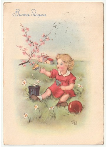 1953 gibi cartolina vintage - gibi,