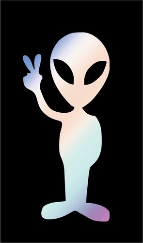 Adesivo extraterrestre - adesivo,