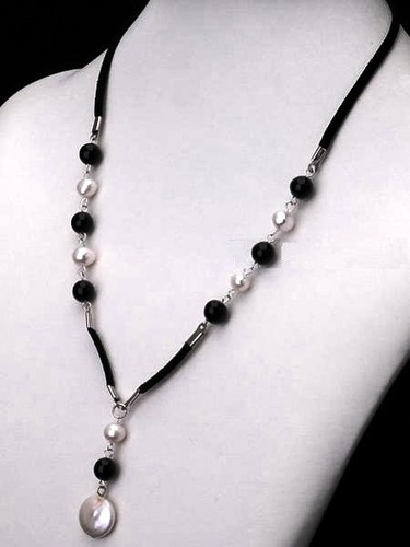 White pearl and black - pearl,