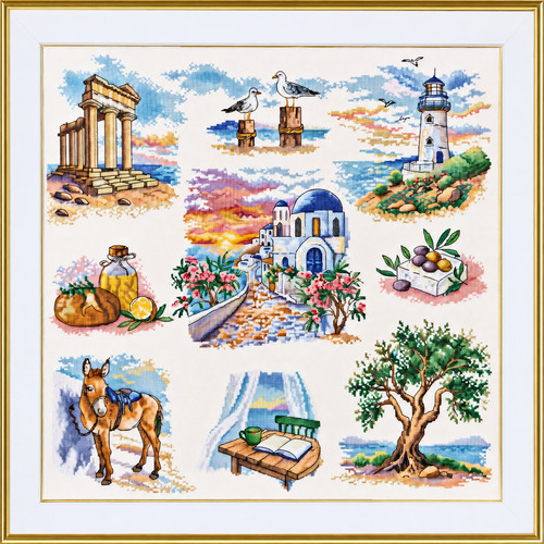 Kit punto croce vacanze - , greche