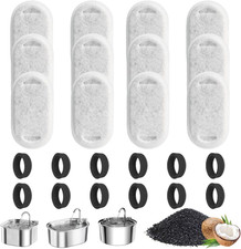 24 Pezzi Filtri Fontanella per Gatti, Filtro Con 12 Filtro Carboni Attivi E 12 S