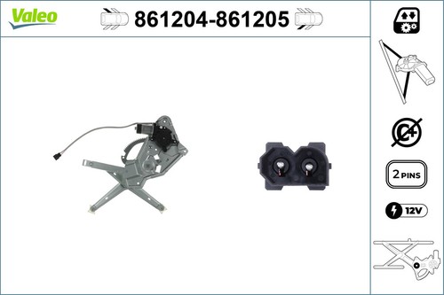 Alzavetro valeo 861205 12v per - alzavetro,