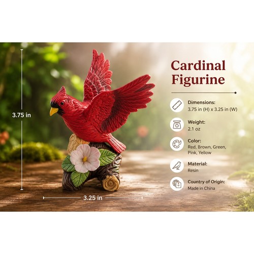 Statuina uccellino cardinale