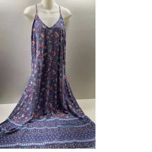 Vecchio prendisole donna blu
