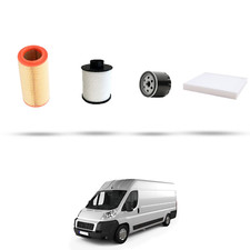 HOFFCAR Kit tagliando - 4 filtri per Fiat Ducato 2.3 JTd 88kw dal 2006 al 2011