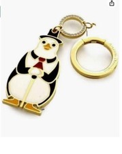 BRACCIALINI PORTACHIAVI AD ANELLO In metallo con 1 CIONDOLO pinguino AT0385 KR2