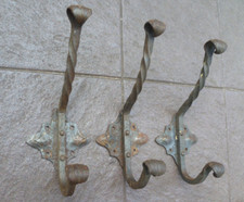 3 ATTACCAPANNI IN FERRO BATTUTO APPENDIABITI