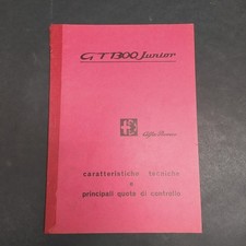 Libretto auto Alfa Romeo GT 1300 Junior 1966 in buone condizioni