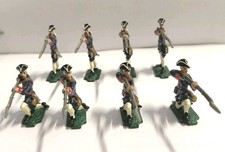 Lotto 8 Soldatini Fanteria Francese in Piombo XVIII Se-40MM-Stampi Prince August