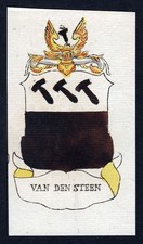 1800 Steen Pietra Paesi Bassi Stemma Nobiltà Stampa In Rame