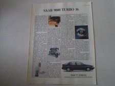 advertising Pubblicità 1986 SAAB 9000 TURBO 16