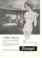 TRIUMPH ABBIGLIAMENTO INTIMO Pubblicità originale 1959 DONNA CORPETTO REGGISENO