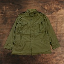 Giacca da campo M-65 esercito americano vintage cappotto clima freddo OG-107 Vietnam anni 60 Medium