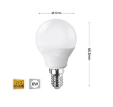 LED BULB 6 W BALL BULBS WHITE