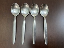 CUCCHIAINI DA CAFFE' 4 PEZZI VINTAGE ANNI '70 IN ACCIAIO INOX ROSTFREI 18/8