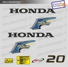 Adesivi motore marino fuoribordo Honda 20 cv four stroke gommone barca stickers 
