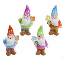 Set Di 4 Gnomi Da Giardino -