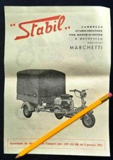 STABIL CARRELLO STABILIZZATORE PER MOTO E SCOOTER BREVETTO MARCHETTI MILANO 1951