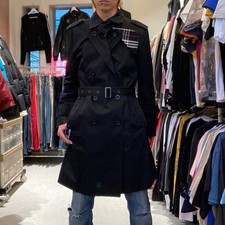 Trench coat uomo Burberry Black Label Nova fodera check nero #EK AAA