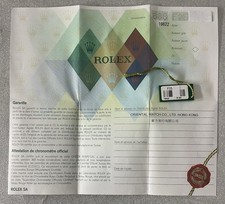 ROLEX Guarantee Warranty