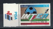 INTER SCUDETTO APPENDICE PISA. FRANCOBOLLO BORDO SX NUOVO  ANNO 1989   