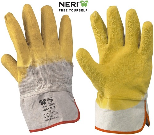 Neri guanti tessuto jersey - neri,