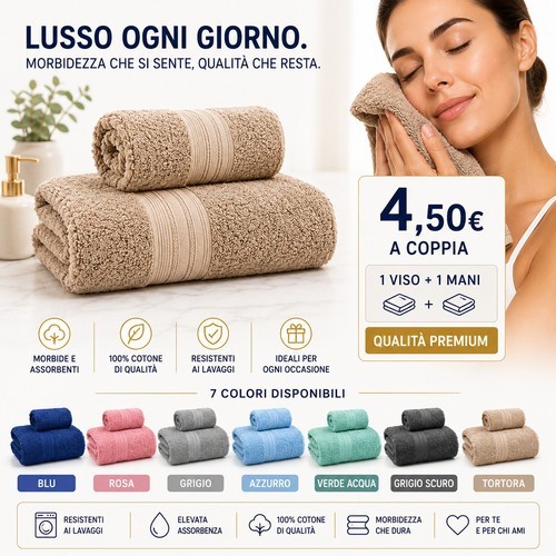 Set asciugamani 100 - asciugamani, 100%