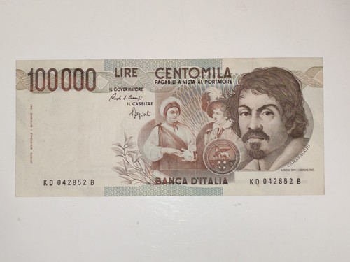 Lire 100 000 caravaggio tipo - 100.000, "tipo
