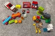LEGO Duplo Zoo Animale/Firefighter Lotto: Persone, Auto, Giraffa, Orso Polare, Elefante