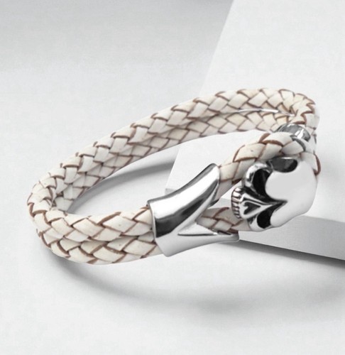 Bracciale donna pelle - , teschio