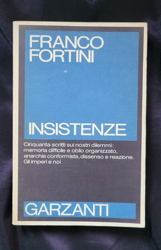 Franco fortini insistenze - fortini,