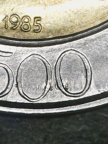 500 lire 1985 - 500, firma