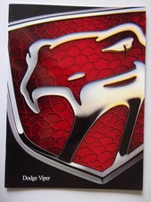DODGE VIPER RT/10 & GTS orig 1998 USA Mkt grande brochure di vendita lucida