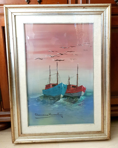 Romano mussolini quadro - mussolini,