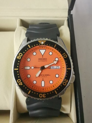 Seiko skx011j orange 7s26 - seiko,