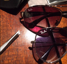 (4) Adesivo 1cm Adesivo Decalcomania Logo per Occhiali RAY BAN Aviatori Viandante Ricetta