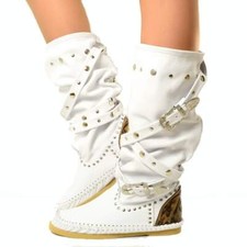 Indianini Ibiza in Pelle Bianchi con Fibbie Originali KikkiLine