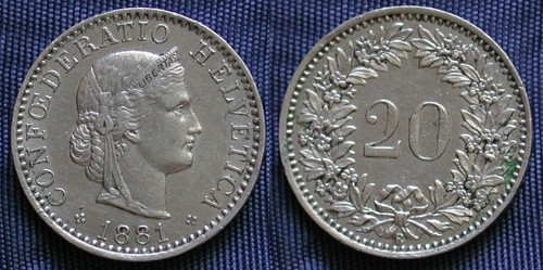 Moneta coin monnaie helvetia - coin,
