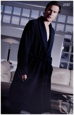 VESTAGLIA PILE GESSATO BLU'