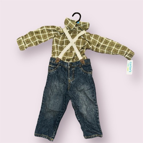 Completo bretelle jeans